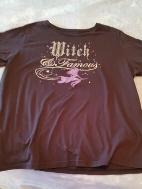 Women's Black 'Witch & Famous' Graphic Tee